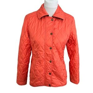L.L. Bean Quilted Jacket in Bright Orange XS Petite